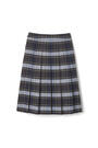 Front view of Below The Knee Plaid Pleated Skirt opens large image - 1 of 2