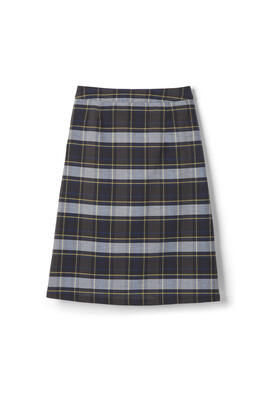  of Below The Knee Plaid Pleated Skirt 