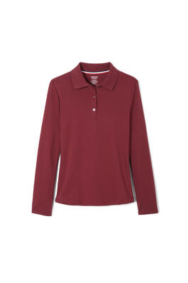 Product Image with Product code 1466,name  Long Sleeve Interlock Knit Polo with Picot Collar (Feminine Fit)  