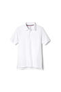 Back View of Red, White & Blue Short Sleeve Pique Polos opens large image - 2 of 3