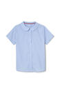 Front view of Short Sleeve Modern Peter Pan Blouse opens large image - 1 of 2