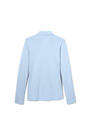 Back View of Long Sleeve Stretch Pique Polo (Feminine Fit) opens large image - 2 of 2