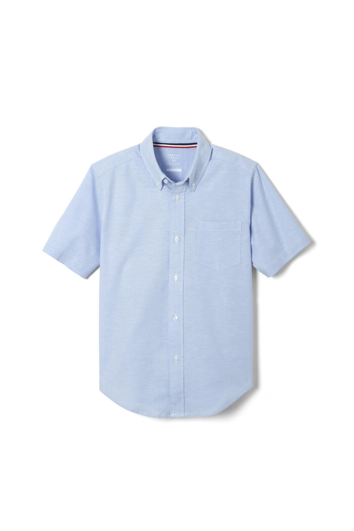 Front view of Short Sleeve Stretch Oxford Shirt 