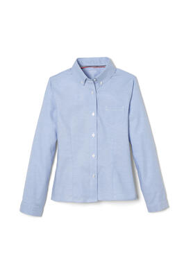  of Long Sleeve Oxford Blouse with Princess Seams 