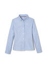 Front view of Long Sleeve Oxford Blouse with Princess Seams opens large image - 1 of 2