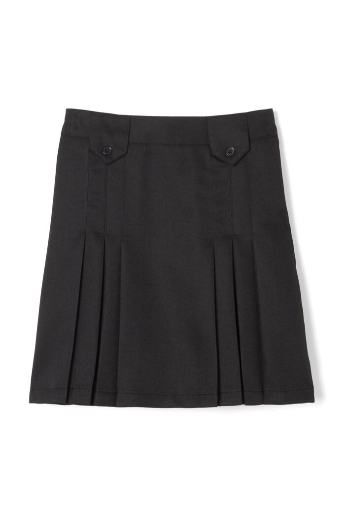 Front view of Front Pleated Skirt with Tabs 