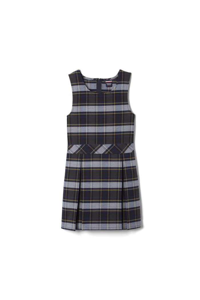 Front view of Plaid Round Neck Jumper 