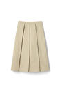 Front view of Elastic Back Long Pleated Skirt opens large image - 1 of 2