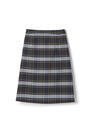 Back View of Below The Knee Plaid Pleated Skirt opens large image - 2 of 2