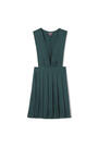 Front view of V-Neck Pleated Jumper opens large image - 1 of 2