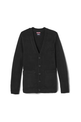 Product Image with Product code 1370,name  Anti-Pill V-Neck Cardigan Sweaters   color BLAC 