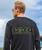 Linear Tribal Pua - Black Long Sleeve Crewneck T-Shirt