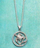 Wyland&reg; Snorkeling Round Honu Coral Reef - Necklace