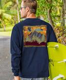 Fall Mountain - Navy Long Sleeve Crewneck T-Shirt