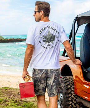 Jeep An American Icon - White Short Sleeve Crewneck T-Shirt