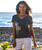 Kalei - Graphite Short Sleeve Pima V-Neck T-Shirt