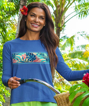 Mango Band - Sapphire Long Sleeve Crewneck T-Shirt
