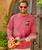 Tropical Sunset - Paradise Red Dyed Long Sleeve Crewneck T-Shirt