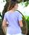 Seashell Band - Lavender Dyed Short Sleeve Scoop Neck T-Shirt