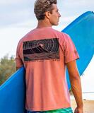 Woodcut Diamond Head - Chile Dyed Short Sleeve Crewneck T-Shirt