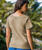 Honu Tapa Quilt - Kona Coffee Dyed Short Sleeve Scoop Neck T-Shirt
