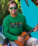 Twilight In Paradise - Wintergreen Dyed Long Sleeve Crewneck T-Shirt