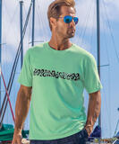 Maori Stripe - Key Lime Dyed Short Sleeve Crewneck T-Shirt