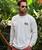 Painted Sail - White Long Sleeve Crewneck T-Shirt