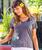 Turtle Fantasy - Graphite Short Sleeve Pima V-Neck T-Shirt