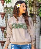 Sealife Band - Kona Coffee Dyed Long Sleeve Lightweight Pullover