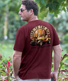 Jeep Take To The Dirt - Pomegranate Dyed Short Sleeve Crewneck T-Shirt