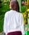 Poppy Swirl - White Long Sleeve Lightweight Pullover