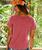 Pua Stitches - Paradise Red Dyed Short Sleeve Scoop Neck T-Shirt