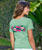 Pacific In Bloom - Key Lime Dyed Short Sleeve Scoop Neck T-Shirt
