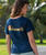 Hawaiian Humane Society Bowling Paws - Navy Short Sleeve Scoop Neck T-Shirt