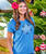 Batik Quilt Blend - Blue Hawaii Dyed Short Sleeve Crewneck T-Shirt