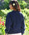 Cinnamon Melody - Navy Long Sleeve Lightweight Pullover