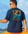 Brushstroke Beach - Navy Short Sleeve Crewneck T-Shirt