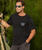 Tribal Whale Tail - Black Short Sleeve Crewneck T-Shirt