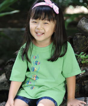 Fish Cascade - Key Lime Dyed Short Sleeve Crewneck T-Shirt