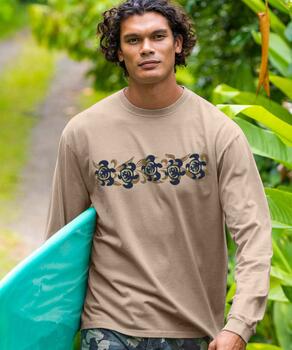 Island Honu - Kona Coffee Dyed Long Sleeve Crewneck T-Shirt