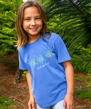 Honu Honu Honu - Blue Hawaii Dyed Short Sleeve Crewneck T-Shirt