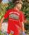 Reindeer Surfing Lesson - Candy Apple Red Dyed Short Sleeve Crewneck T-Shirt