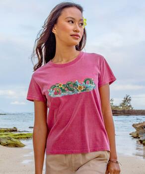 13Th Dragon - Paradise Red Dyed Short Sleeve Crewneck T-Shirt