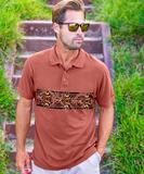 Manta Reef Band - Chile Dyed Short Sleeve Pique' Polo Shirt
