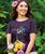B. Kliban Sugar Plum Cats - Blackberry Dyed Short Sleeve Scoop Neck T-Shirt
