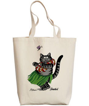 B. Kliban Hula Cat - Natural Weekend Tote