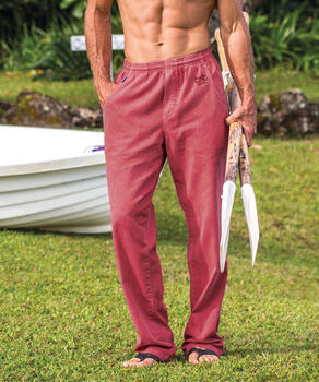 Paradise Red Dyed Twill Pants