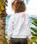Floral Blends - White Long Sleeve Lightweight Pullover