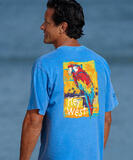 Painted Parrot - Blue Hawaii Dyed Short Sleeve Crewneck T-Shirt